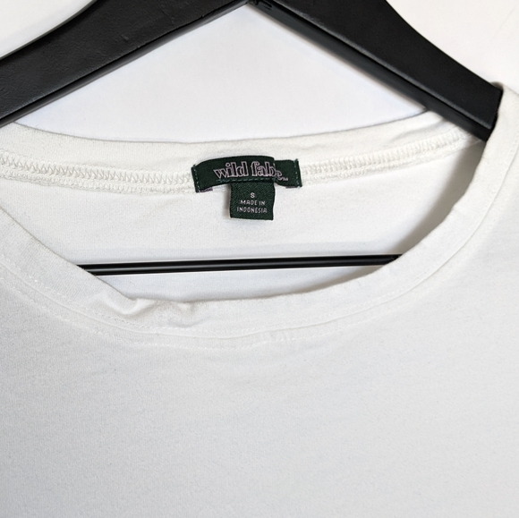 Wild Fable Small White Raw Hem Boxy Crop Top -NWOT - Picture 6 of 7